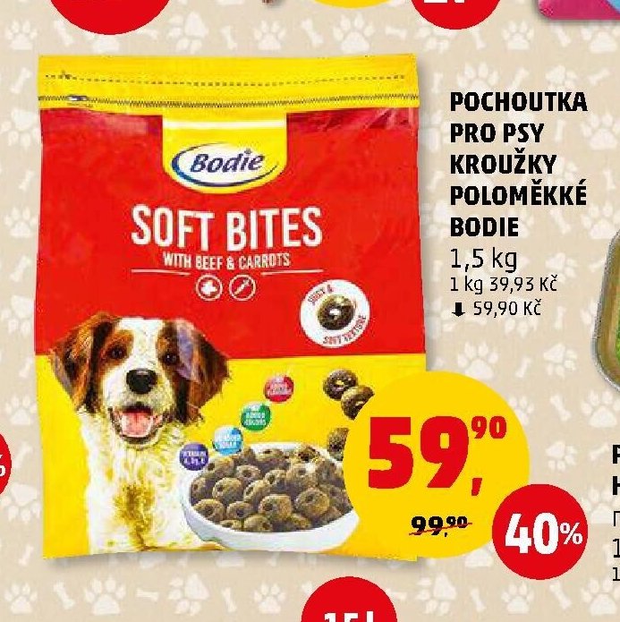 Pochoutka pro psy kroužky poloměkké Bodie