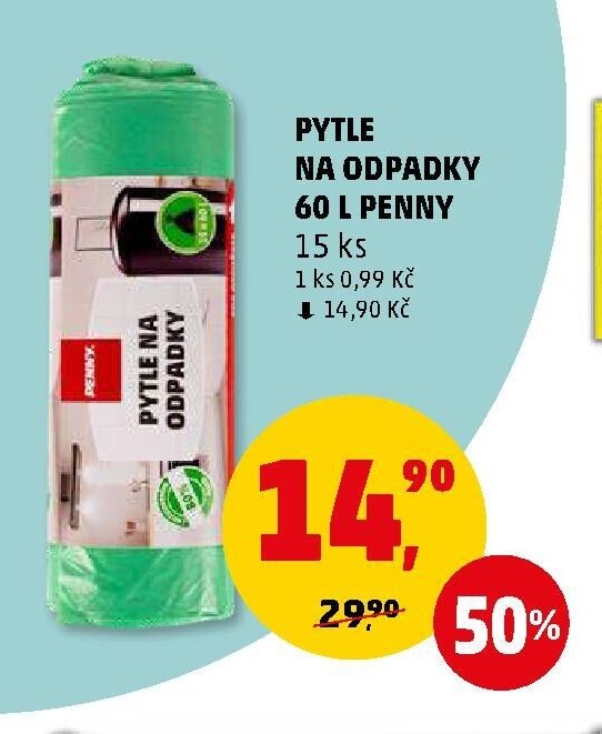 PYTLE NA ODPADKY 60 L PENNY