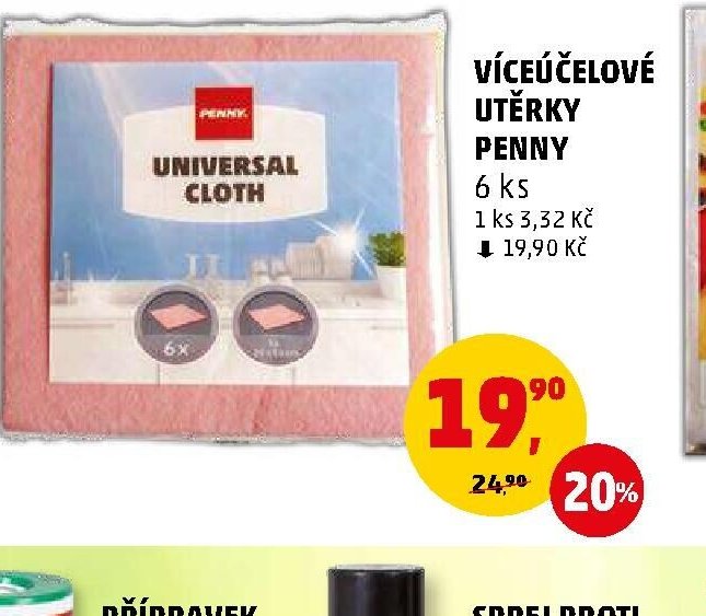 VÍCEÚČELOVÉ UTĚRKY PENNY 6 ks
