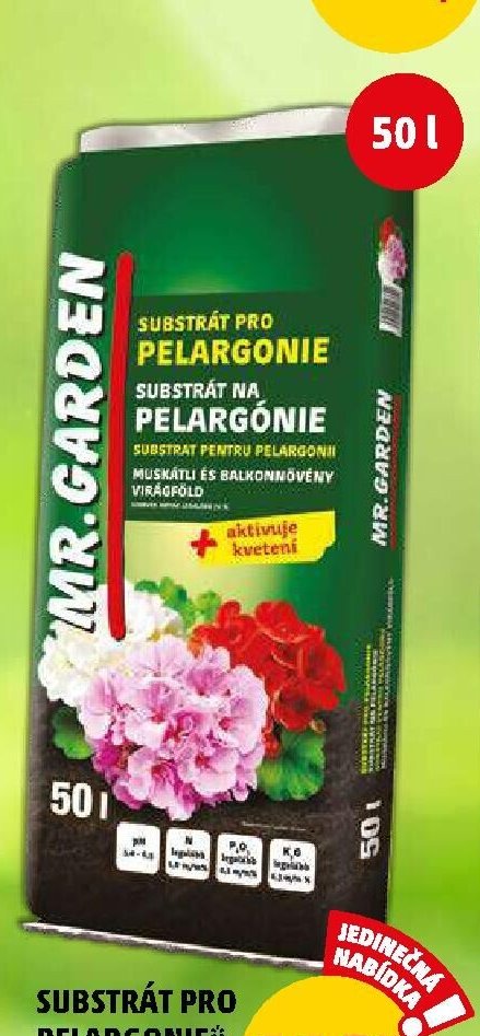SUBSTRÁT PRO PELARGONIE 50 l