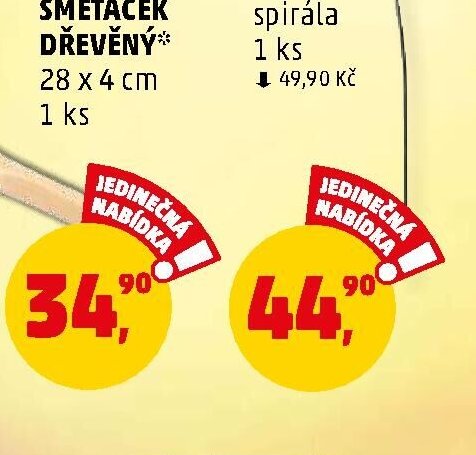 SMETÁČEK DŘEVĚNÝ