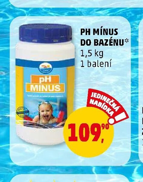 PH mínus do bazénu