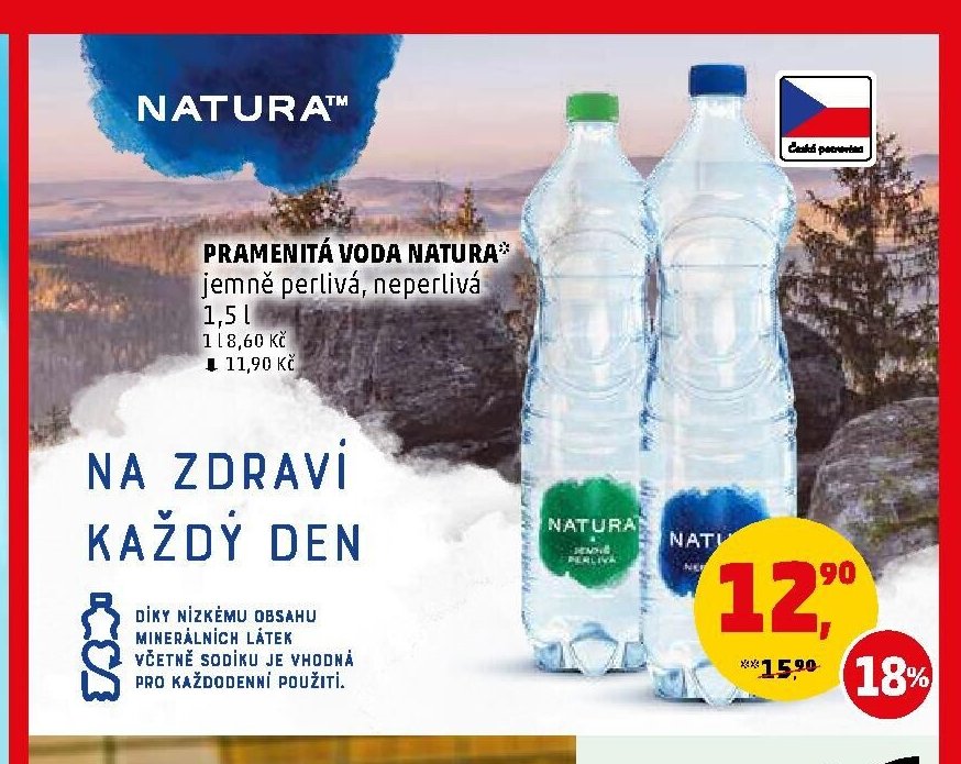 PRAMENITÁ VODA NATURA 1,5 l