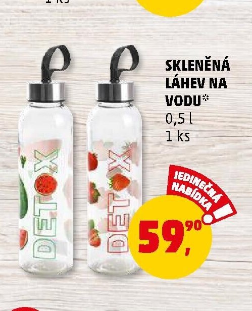 SKLENĚNÁ LÁHEV NA VODU