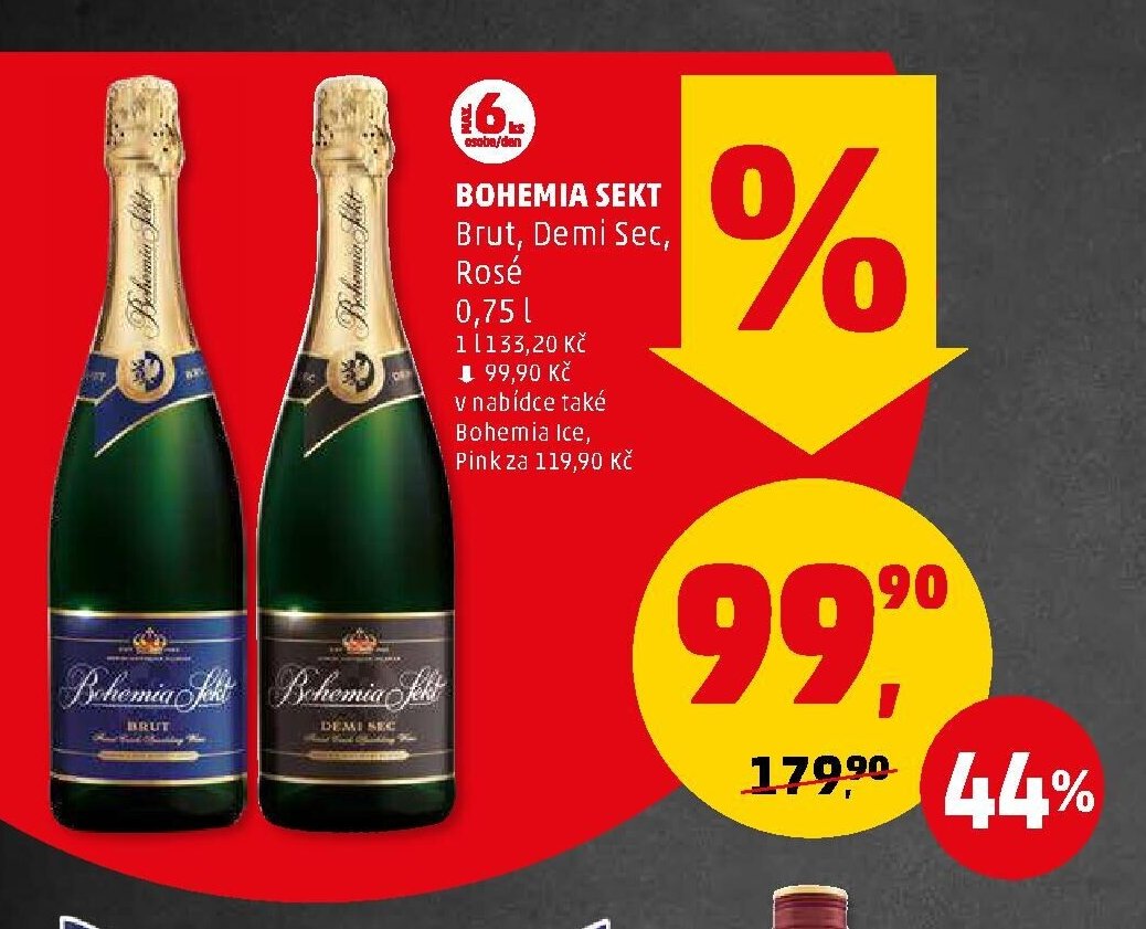 BOHEMIA SEKT Brut, Demi Sec, Rosé 0,75 l
