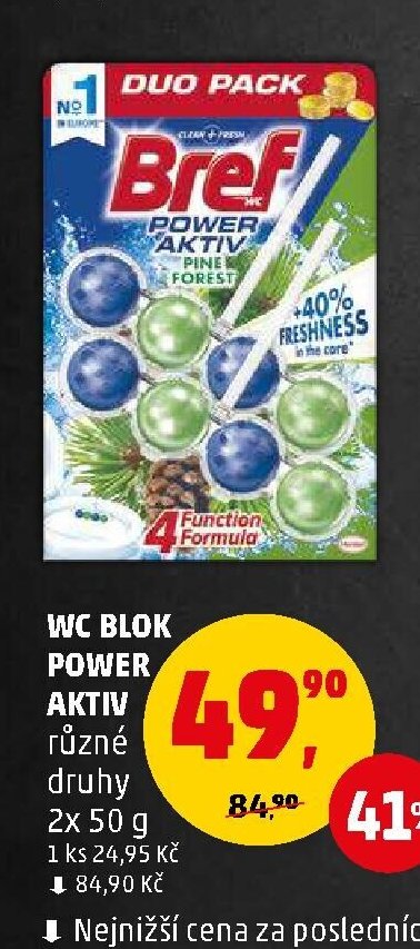 WC BLOK POWER AKTIV různé druhy 2x 50 g