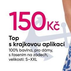 Top s krajkovou aplikací