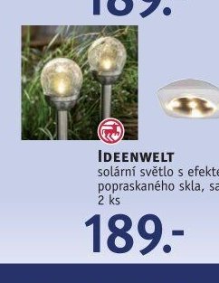 IDEENWELT solární světlo s efektem popraskaného skla