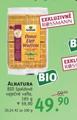 ALNATURA BIO špaldové vaječné vafle, 165 g