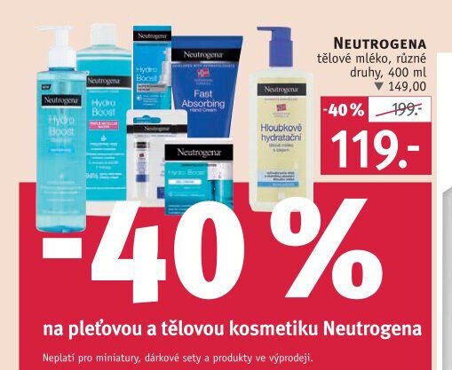 NEUTROGENA tělové mléko, různé druhy, 400 ml