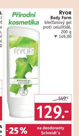 RYOR Body Form břečťanový gel proti celulitidě, 200 g