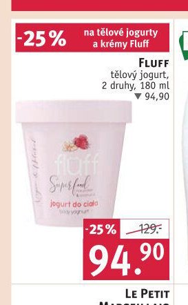 FLUFF tělový jogurt, 2 druhy, 180 ml