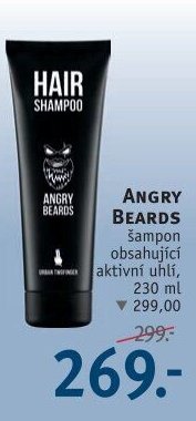 ANGRY BEARDS šampon obsahující aktivní uhlí