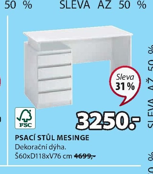 PSACÍ STŮL MESINGE