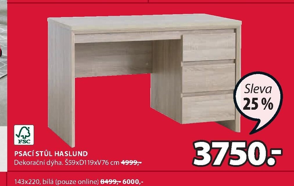 Psací stůl Haslund