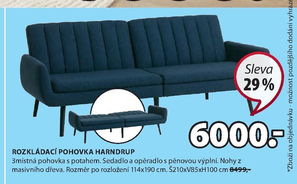 ROZKLÁDACÍ POHOVKA HARNDRUP