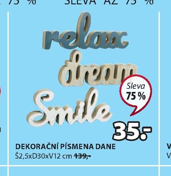 DEKORAČNÍ PÍSMENA DANE