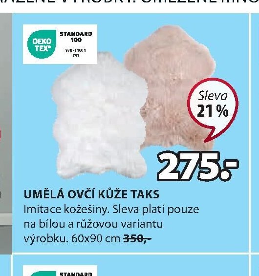 UMĚLÁ OVČÍ KŮŽE TAKS