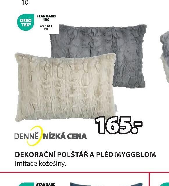DEKORAČNÍ POLŠTÁŘ A PLÉD MYGGBLOM