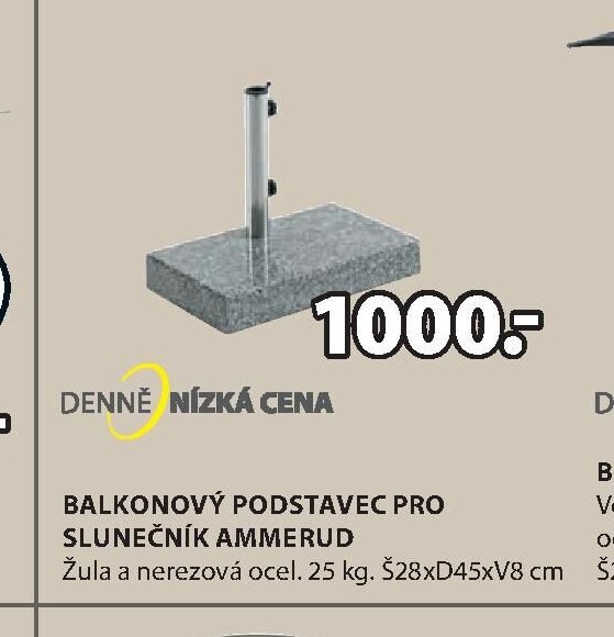 BALKONOVÝ PODSTAVEC PRO SLUNEČNÍK AMMERUD