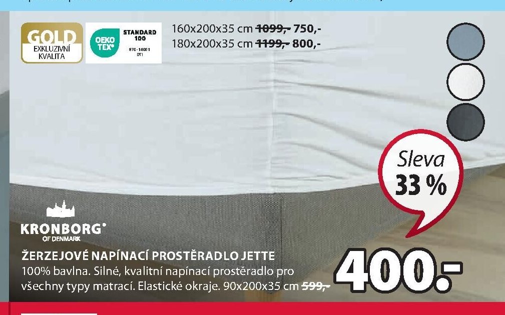 ŽERZEJOVÉ NAPÍNACÍ PROSTĚRADLO JETTE