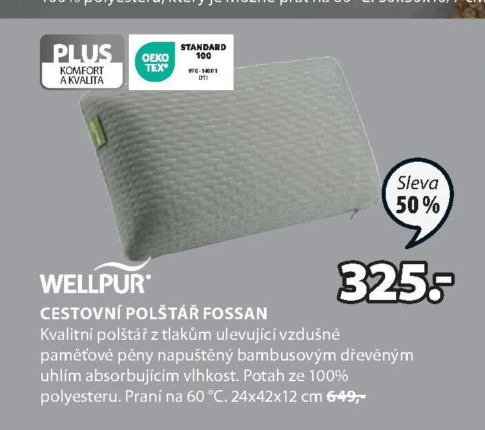 WELLPUR CESTOVNÍ POLŠTÁŘ FOSSAN