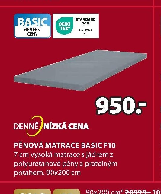PĚNOVÁ MATRACE BASIC F10