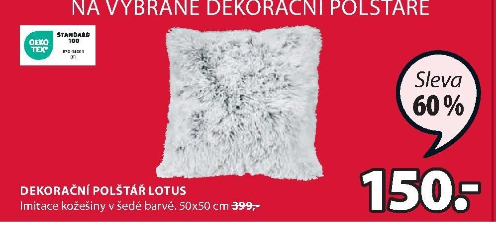 DEKORAČNÍ POLŠTÁŘ LOTUS