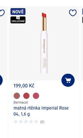 Dermacol matná rtěnka Imperial Rose 04, 1,6 g