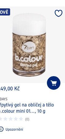 7DAYS třpytivý gel na obličej a tělo b.colour mini 01, 10 g