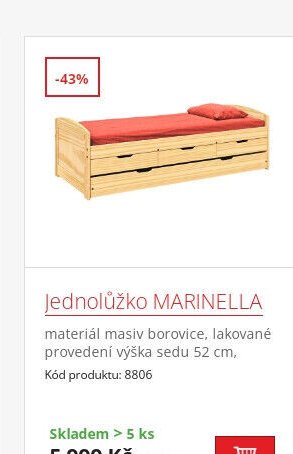 Jednolůžko MARINELLA