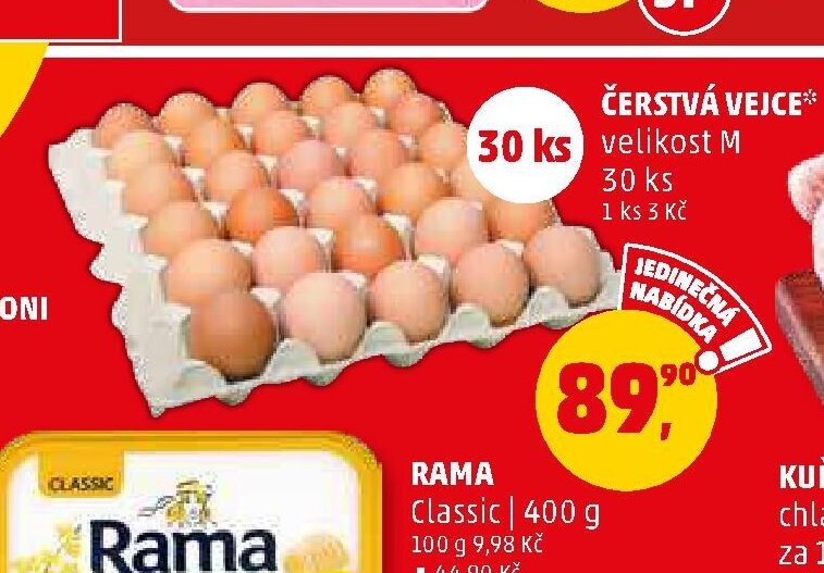 Čerstvá vejce 30 ks