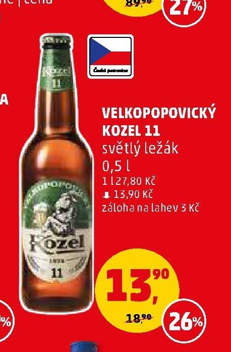 Velkopopovický Kozel 11 0,5 l