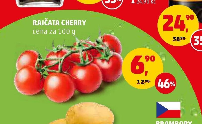 Rajčata Cherry cena za 100 g
