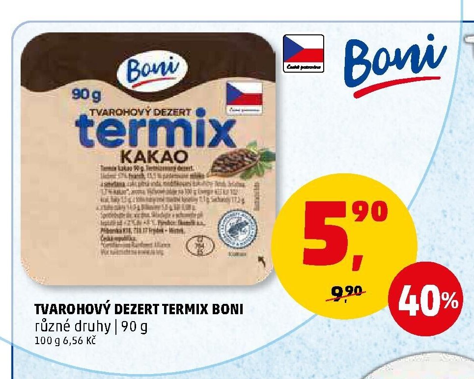 Tvarohový dezert Termix Boni