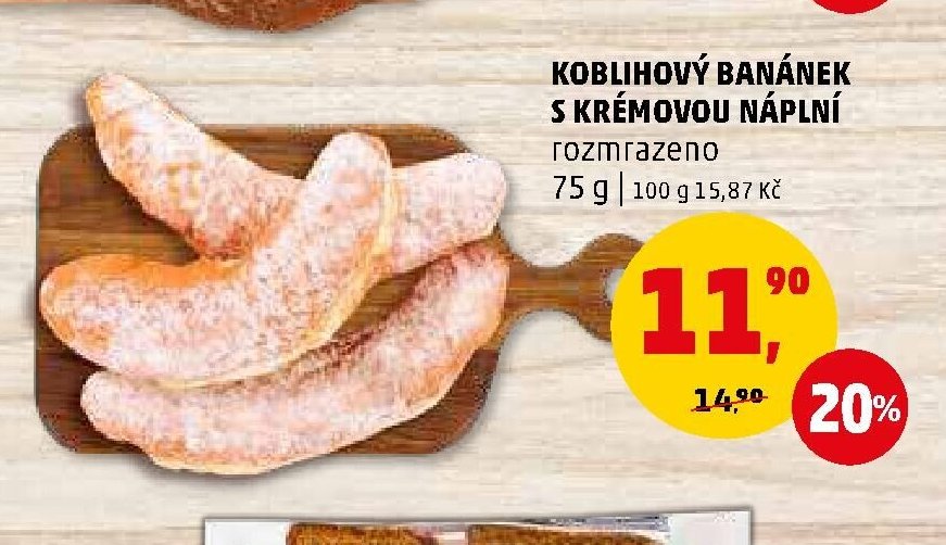 KOBLIHOVÝ BANÁNEK S KRÉMOVOU NÁPLNÍ