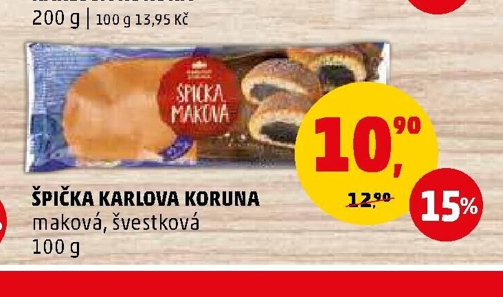 ŠPIČKA KARLOVA KORUNA maková, švestková
