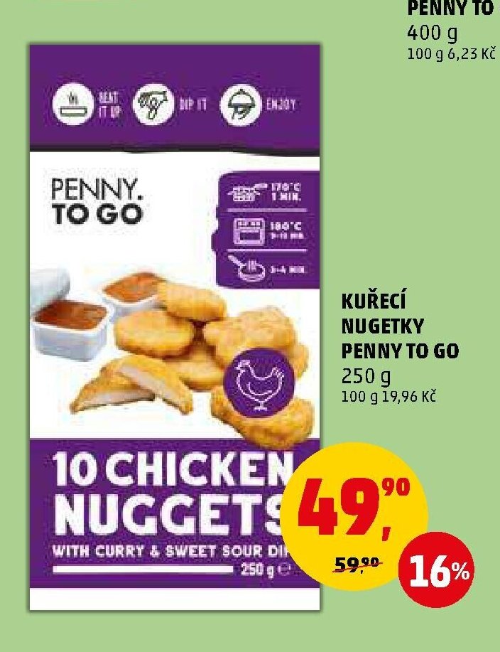Kuřecí nugetky Penny To Go