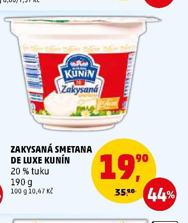 Zakysaná smetana de Luxe Kunín