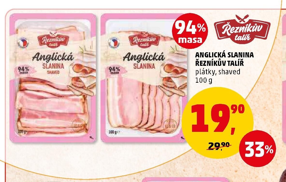 ANGLICKÁ SLANINA ŘEZNÍKŮV TALÍŘ plátky, shaved 100 g