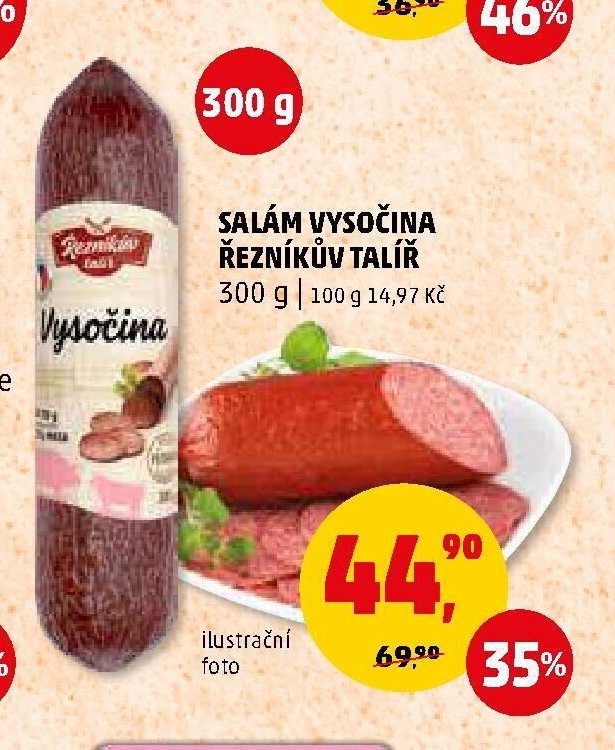 SALÁM VYSOČINA ŘEZNÍKŮV TALÍŘ 300 g