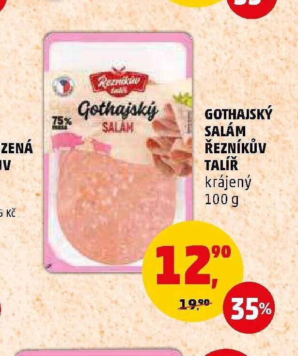 GOTHAJSKÝ SALÁM ŘEZNÍKŮV TALÍŘ krájený 100 g