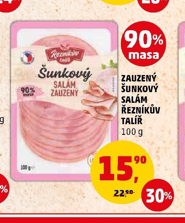ZAUZENÝ ŠUNKOVÝ SALÁM ŘEZNÍKŮV TALÍŘ 100 g