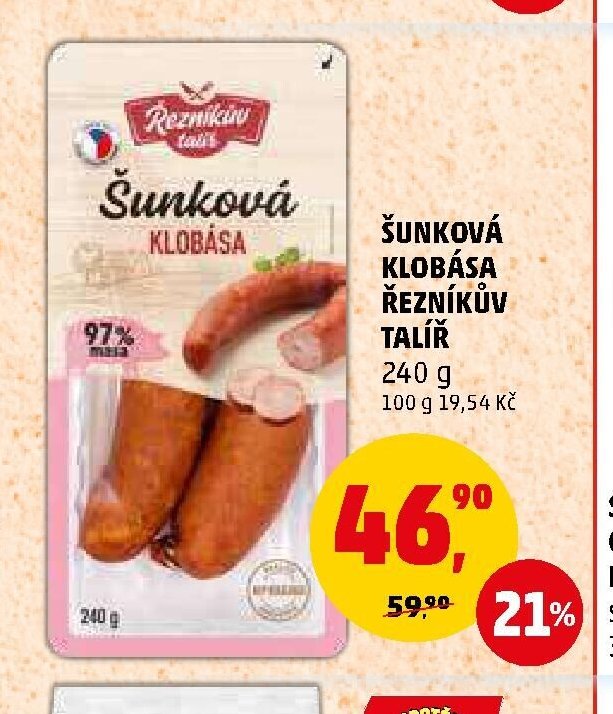 ŠUNKOVÁ KLOBÁSA ŘEZNÍKŮV TALÍŘ