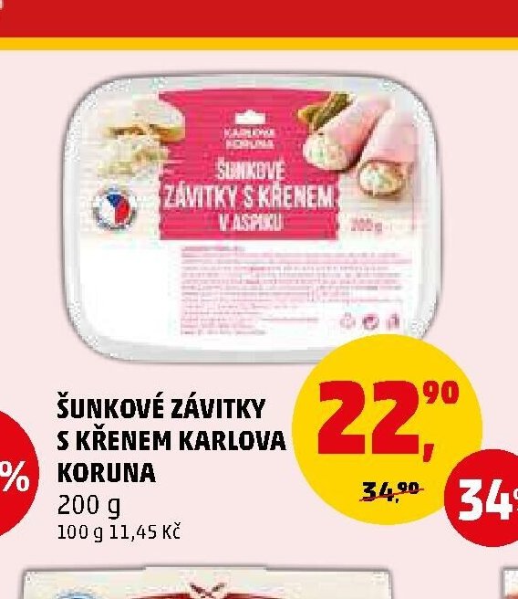 ŠUNKOVÉ ZÁVITKY S KŘENEM KARLOVA KORUNA
