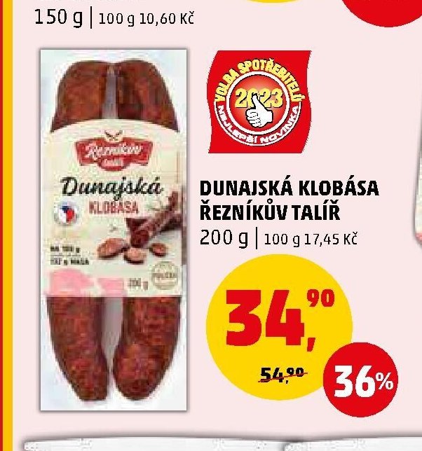 DUNAJSKÁ KLOBÁSA ŘEZNÍKŮV TALÍŘ