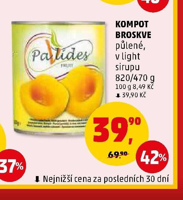 Kompot broskve Palides