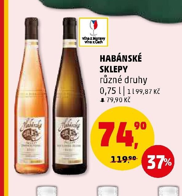 Habánské sklepy různé druhy 0,75 l