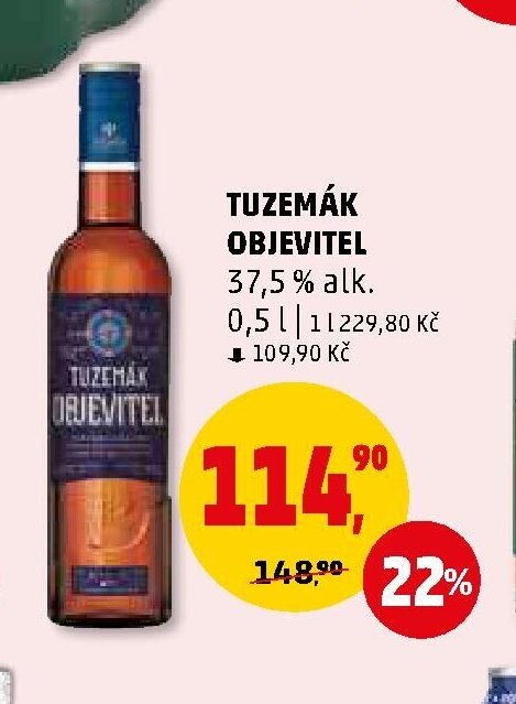 Tuzemák Objevitel 37,5 % alk. 0,5 l