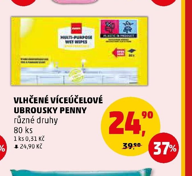 VLHČENÉ VÍCEÚČELOVÉ UBROUSKY PENNY